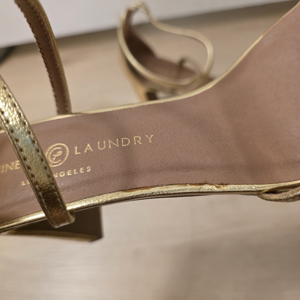 Chinese Laundry Gold Party Glam Going Out Sexy Strappy Sandal Heels Size 8.5M - Picture 10 of 11